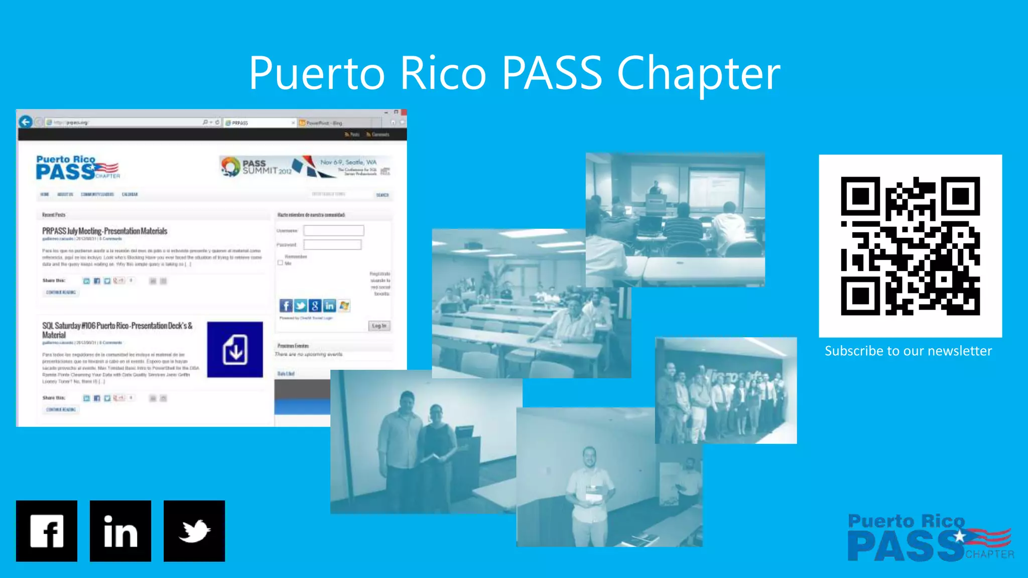 Puerto Rico PASS Chapter

Subscribe to our newsletter

 