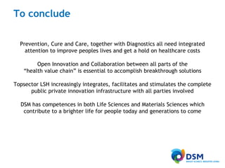 Innovation For Health by DSM Chief Innovation Officer | PDF