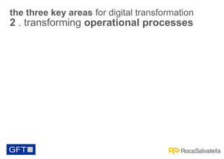 the three key areas for digital transformation

2 . transforming operational processes

 