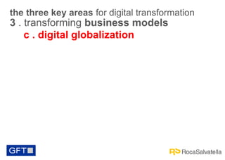 the three key areas for digital transformation

3 . transforming business models
c . digital globalization

 