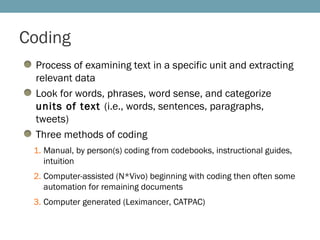Content Analysis Overview for Persona Development | PPT