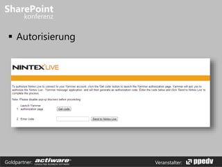 Veranstalter:Goldpartner:
 Autorisierung
 