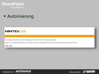 Veranstalter:Goldpartner:
 Autorisierung
 