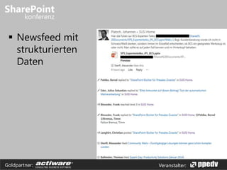 Veranstalter:Goldpartner:
 Newsfeed mit
strukturierten
Daten
 