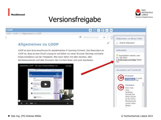 Moodlemoot

Dipl.-Ing. (FH) Andreas Wittke

Versionsfreigabe

© Fachhochschule Lübeck 2014

 