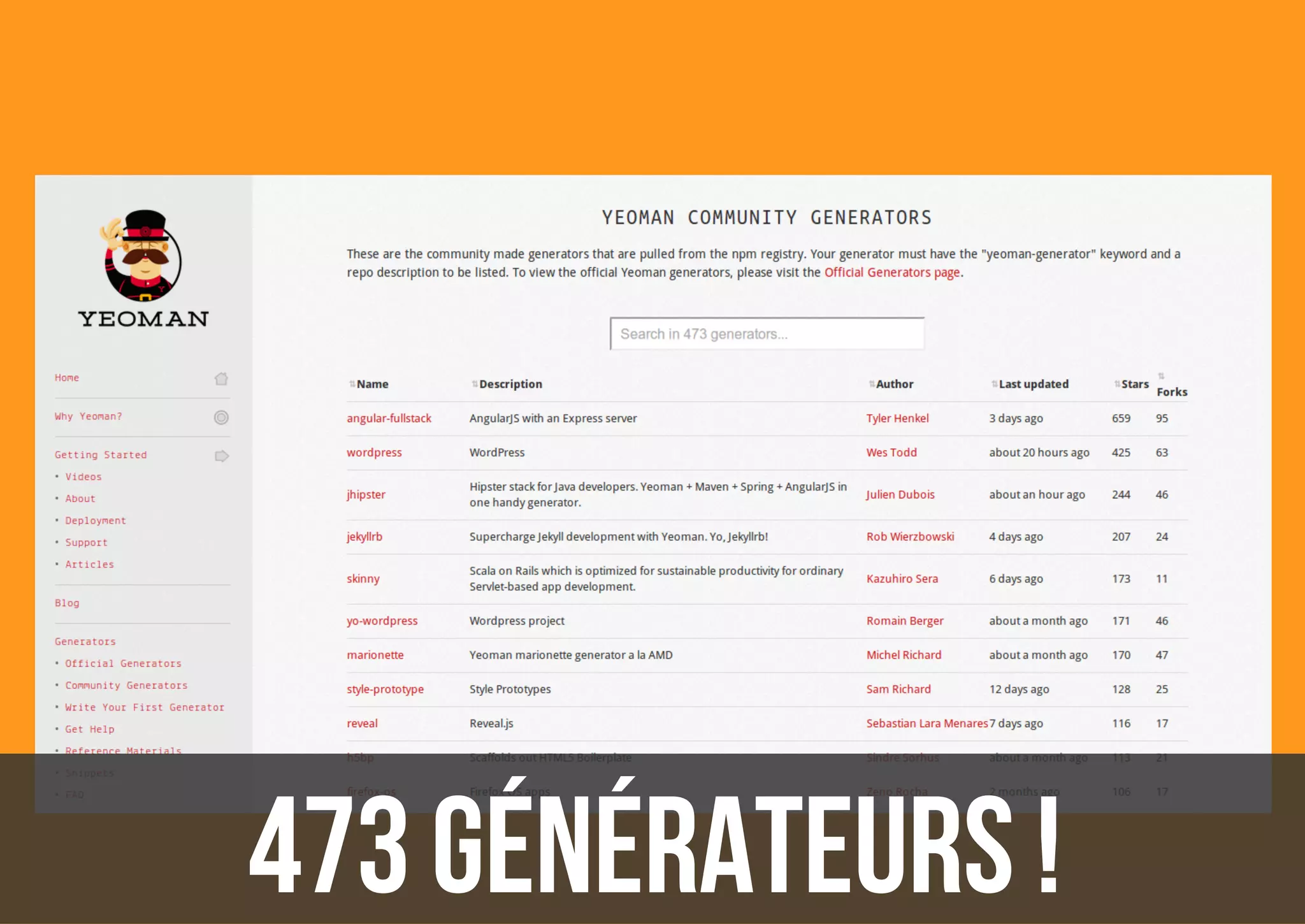473 générateurs !

 