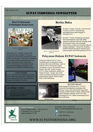ECPAT Indonesia Newsletter February 2014