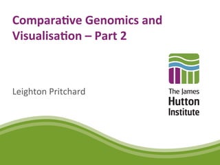 Compara've	
  Genomics	
  and	
  
Visualisa'on	
  –	
  Part	
  2	
  
Leighton	
  Pritchard	
  
 