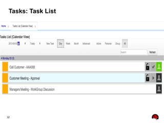 32
Tasks: Task List
 