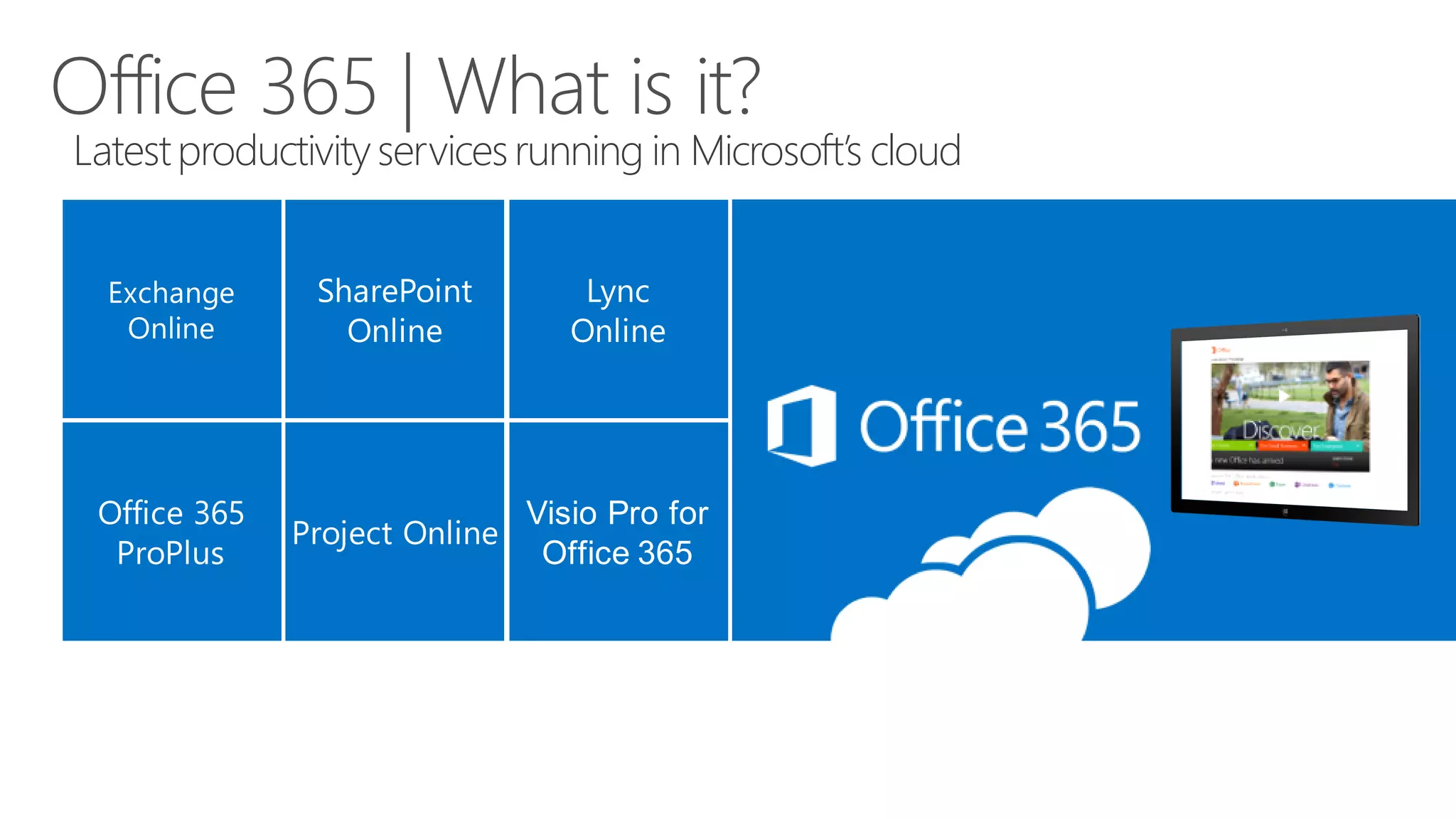 Latestproductivityservicesrunning in Microsoft’s cloud
 