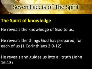 Holy Spirit - The Seven Facets of The Spirit | PPT