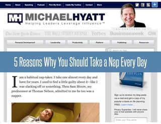 5ReasonsWhyYouShouldTakeaNapEveryDay
 