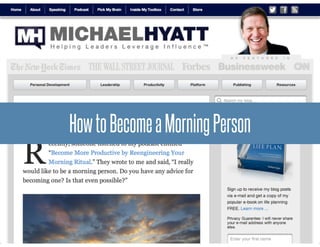 HowtoBecomeaMorningPerson
 