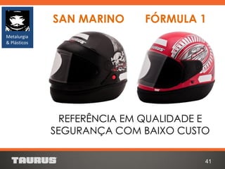 SAN MARINO
REFERÊNCIA EM QUALIDADE E
SEGURANÇA COM BAIXO CUSTO
FÓRMULA 1
41
Metalurgia
& Plásticos
 