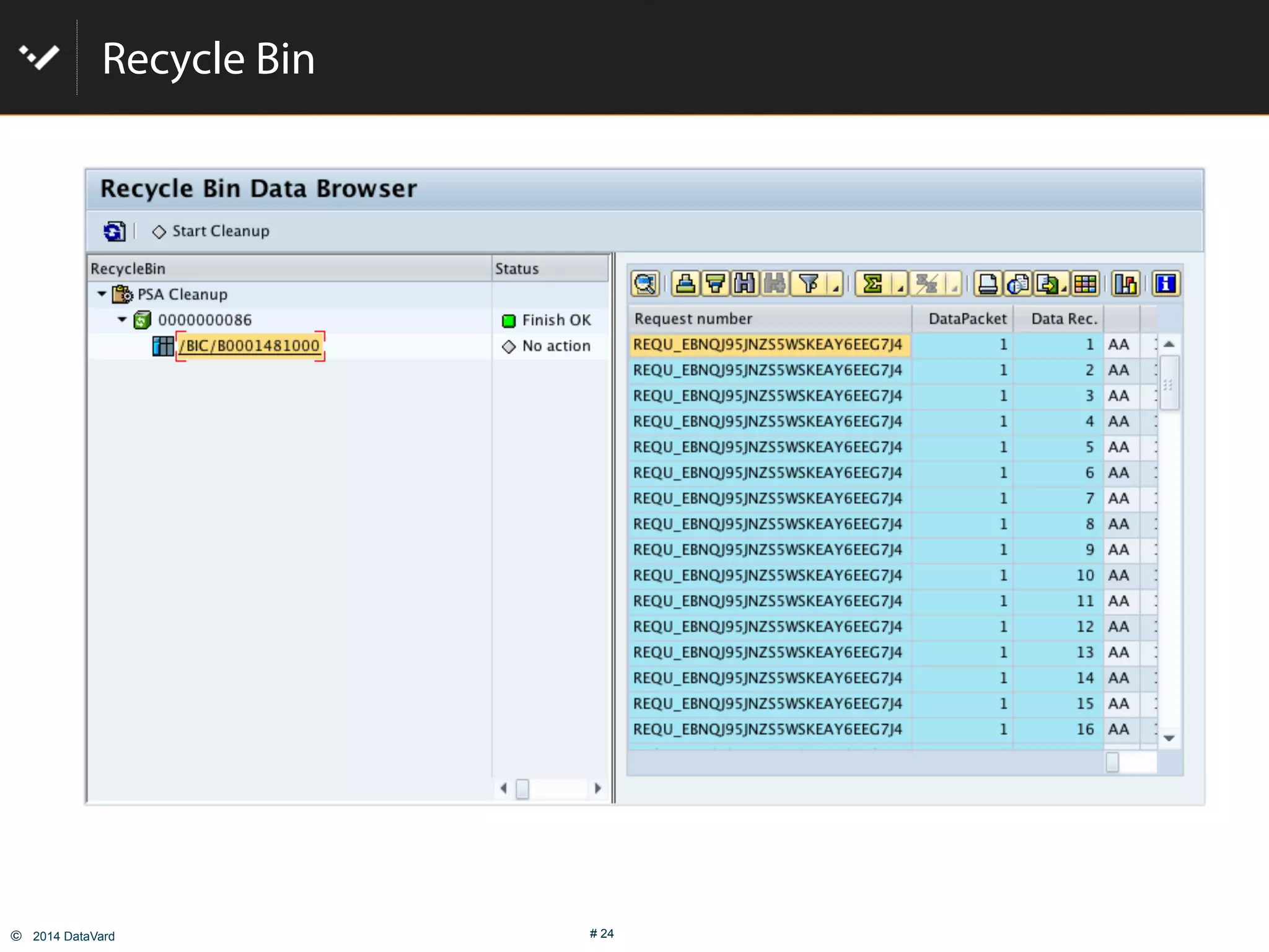 ©  2014 DataVard # 24
Recycle Bin
 