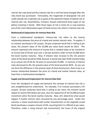 Risks to Consider Before Investing in Bonds | PDF