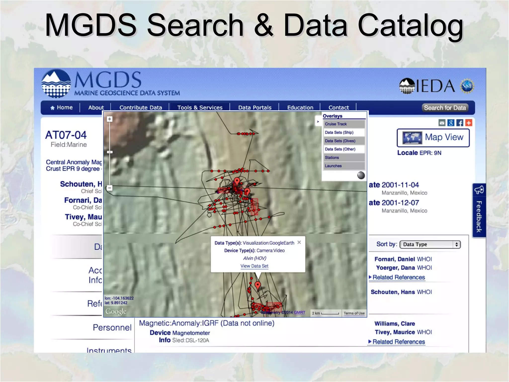 MGDS Search & Data CatalogMGDS Search & Data Catalog
 
