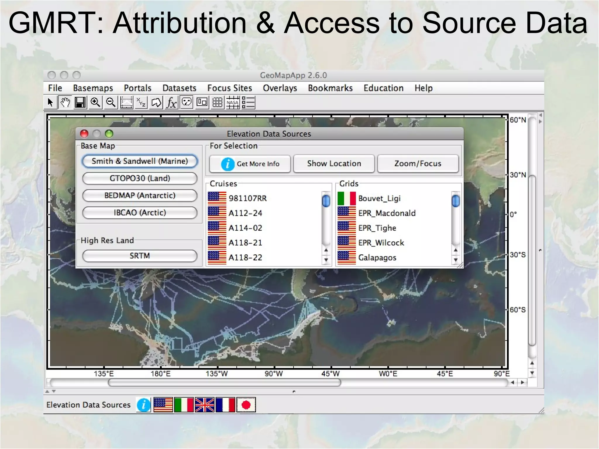 GMRT: Attribution & Access to Source Data
 