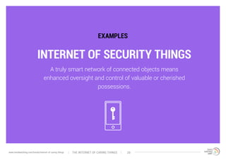 INTERNET OF SECURITY THINGS
EXAMPLES
A truly smart network of connected objects means
enhanced oversight and control of va...