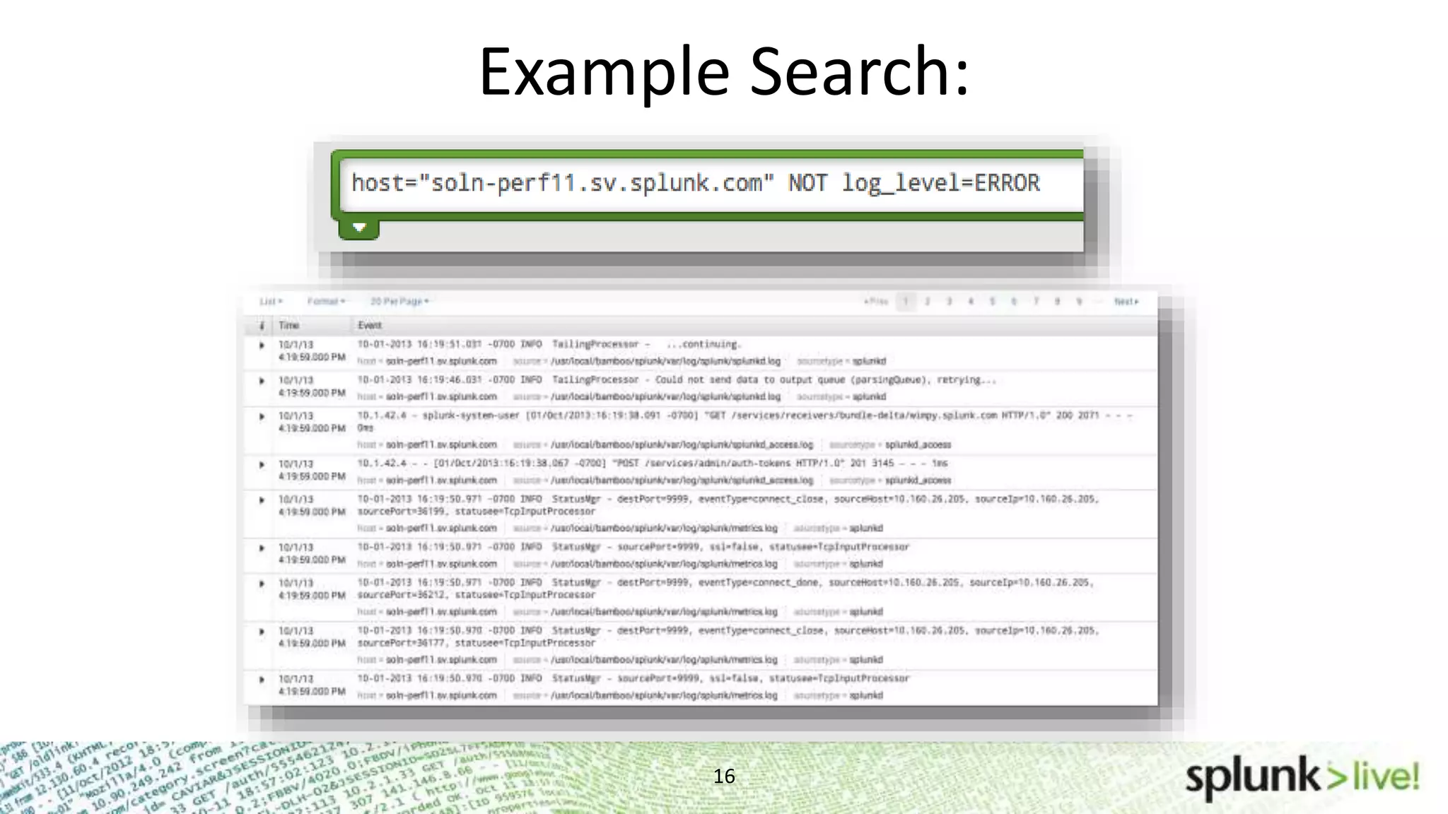Example Search: 16 