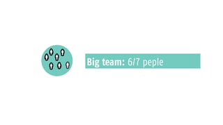 Big team: 6/7 peple
 