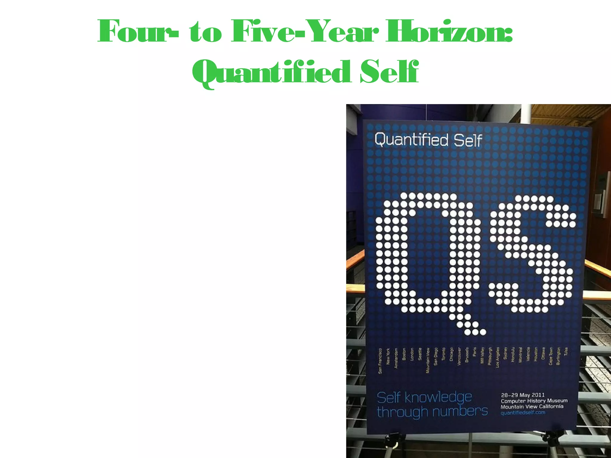 Four- to Five-YearHorizon:
Quantified Self
 