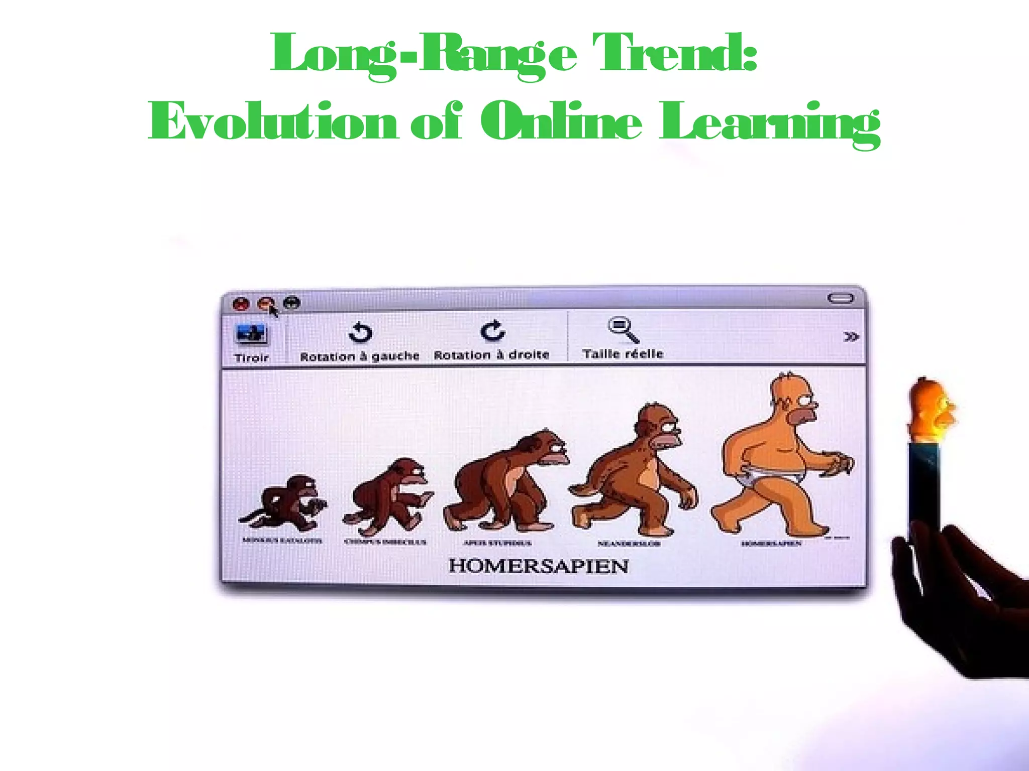 Long-Range Trend:
Evolution of Online Learning
 