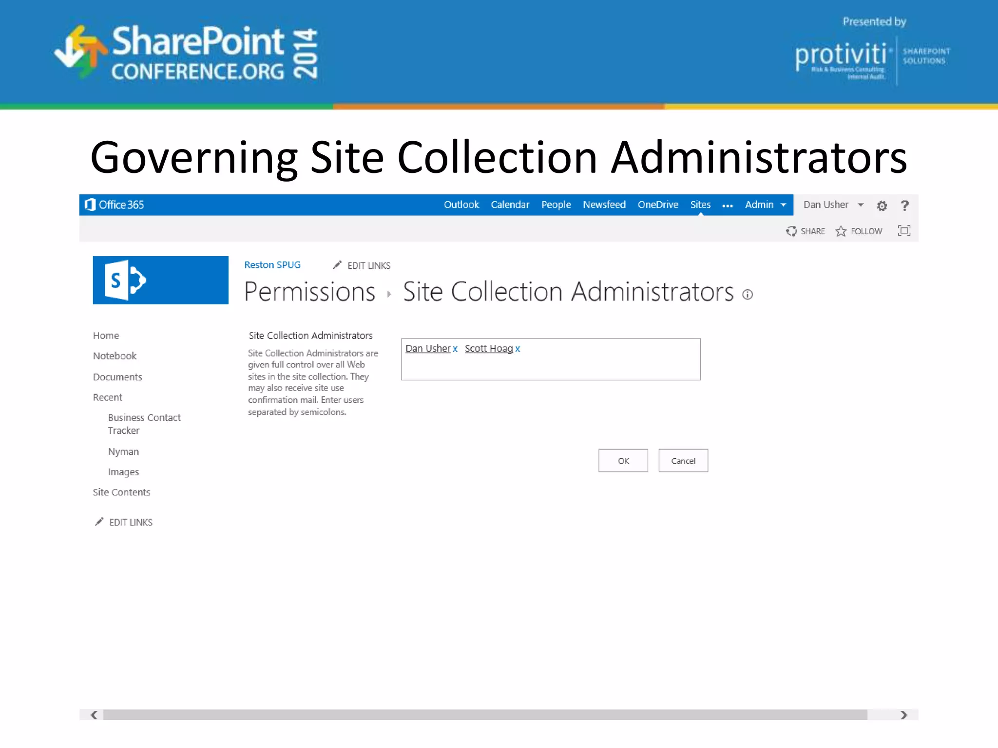 Governing Site Collection Administrators
 