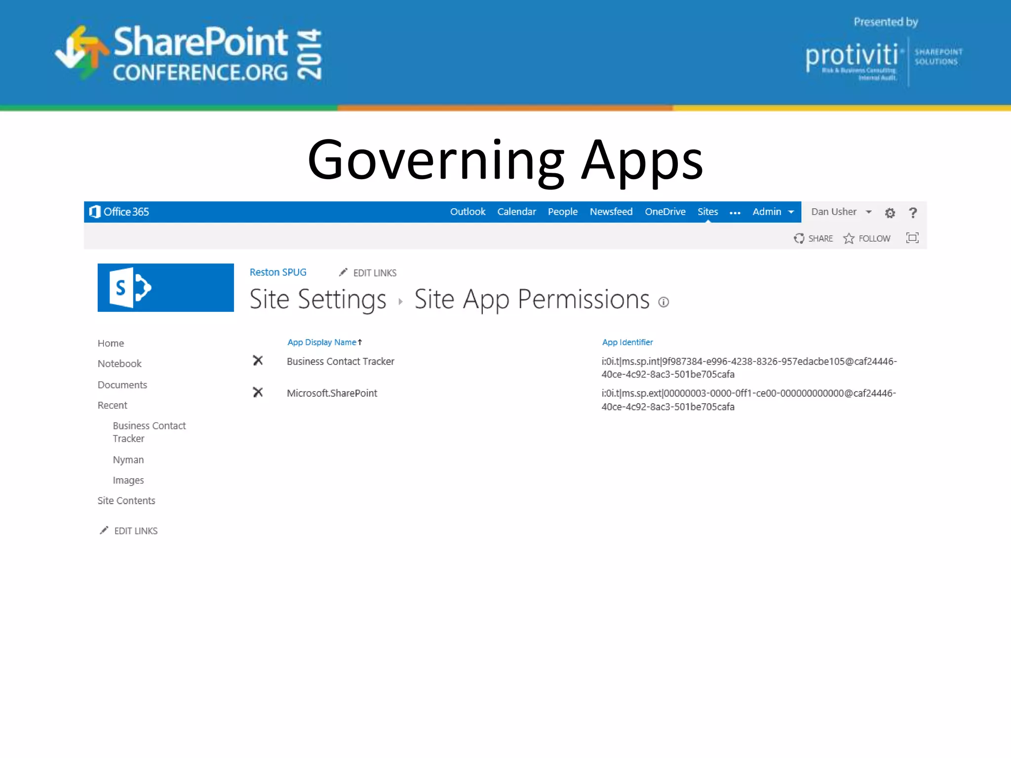 Governing Apps
 