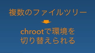© 2014 Nippon Telegraph and Telephone Corporation
chroot
 