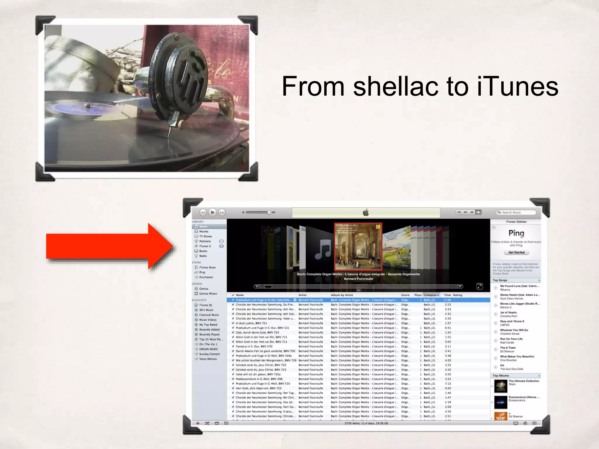 From shellac to iTunes
 