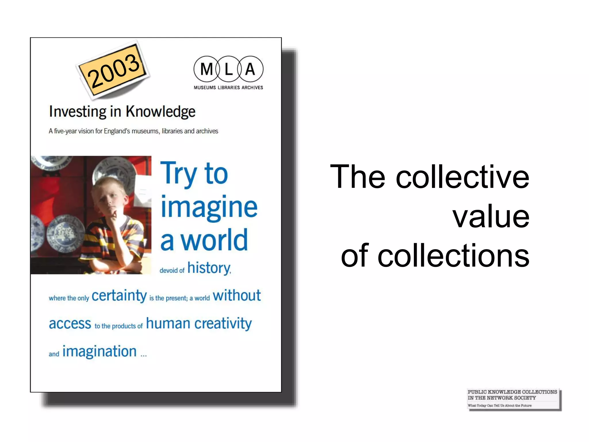 The collective
value
of collections
 