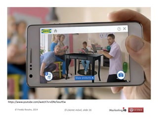 El cliente móvil, slide 16© Freddy Rosales, 2014
https://www.youtube.com/watch?v=vDNzTasuYEw
 