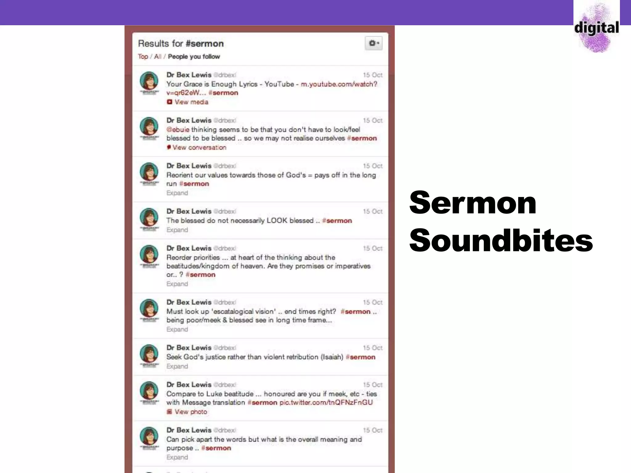 Sermon
Soundbites
 