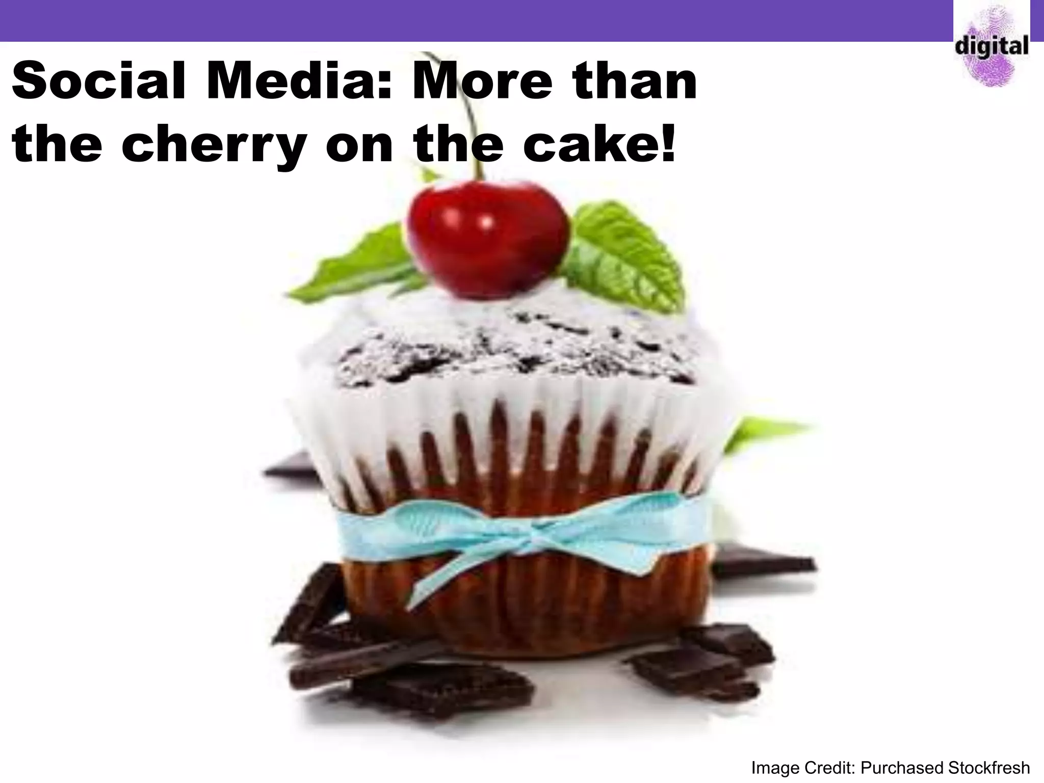 Image Credit: Purchased Stockfresh
Social Media: More than
the cherry on the cake!
 