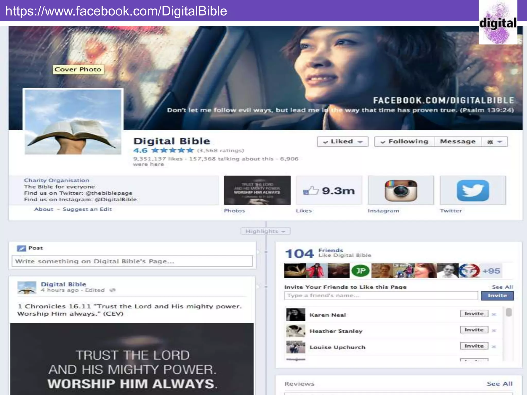 https://www.facebook.com/DigitalBible
 