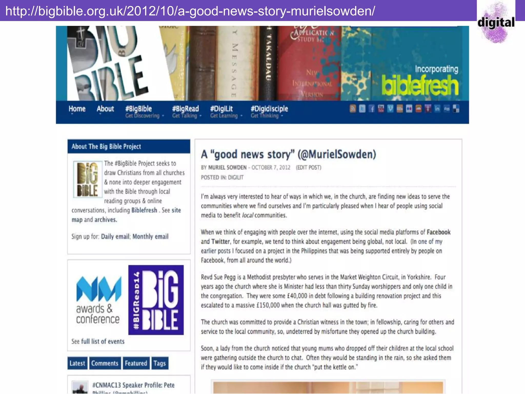 http://bigbible.org.uk/2012/10/a-good-news-story-murielsowden/
 