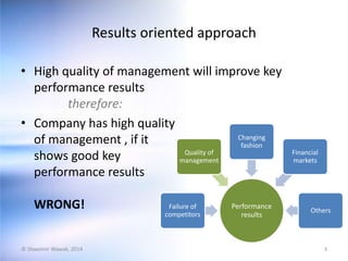The concept of quality of management evaluation | PPTX
