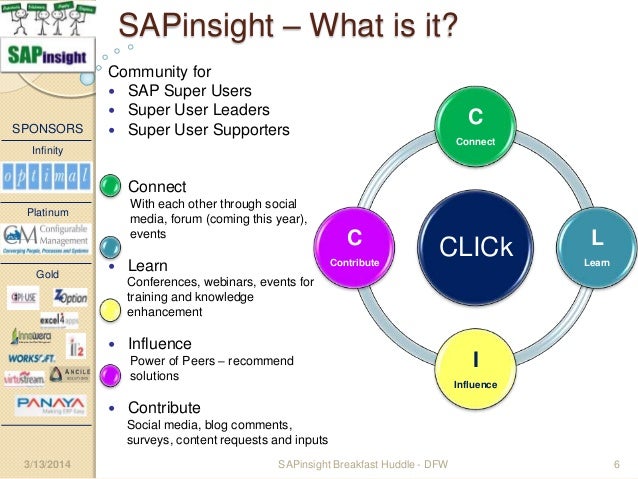 6 infinity sponsors platinum gold community for sap super users