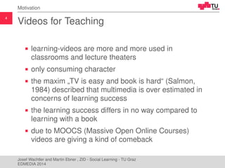 Support of Video-Based Lectures with Interactions Slide 4