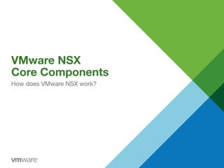VMware NSX  
Core Components
How does VMware NSX work?
 