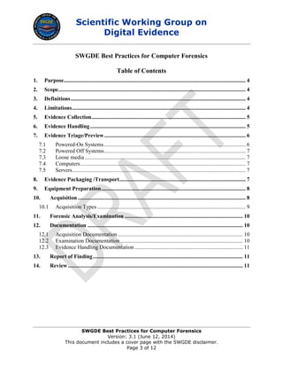 SWGDE Best Practices for Computer Forensics | PDF | Databases ...