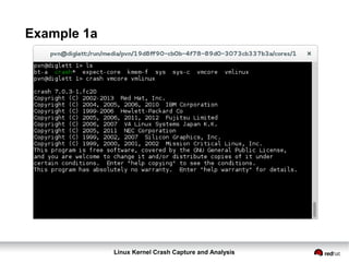 Linux Kernel Crash Capture and Analysis
Example 1a
 