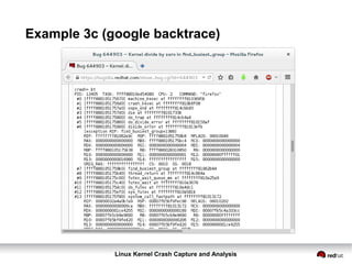 Linux Kernel Crash Capture and Analysis
Example 3c (google backtrace)
 