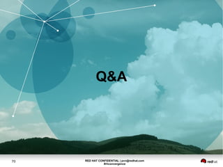 RED HAT CONFIDENTIAL | pvn@redhat.com
#rhconvergence
70
Q&A
 
