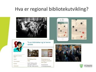 Hva er regional bibliotekutvikling?
 