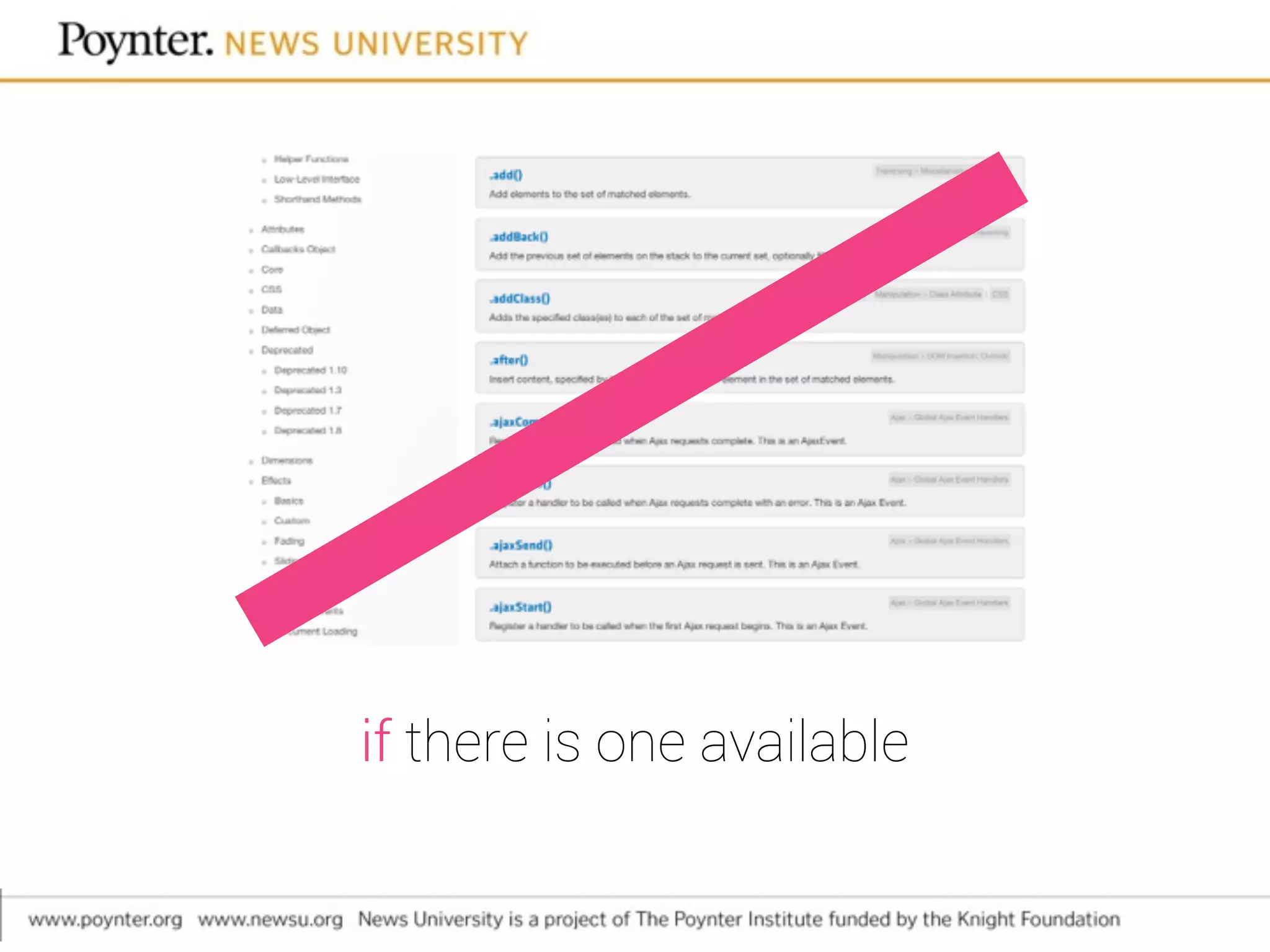 if there is one available
 