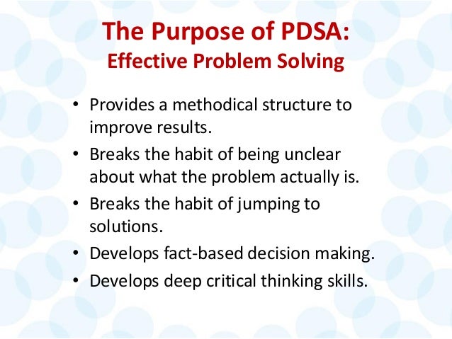A3 Management: Effective Problem Solving via PDSA