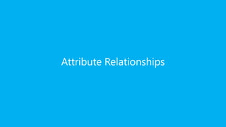 Attribute Relationships
 