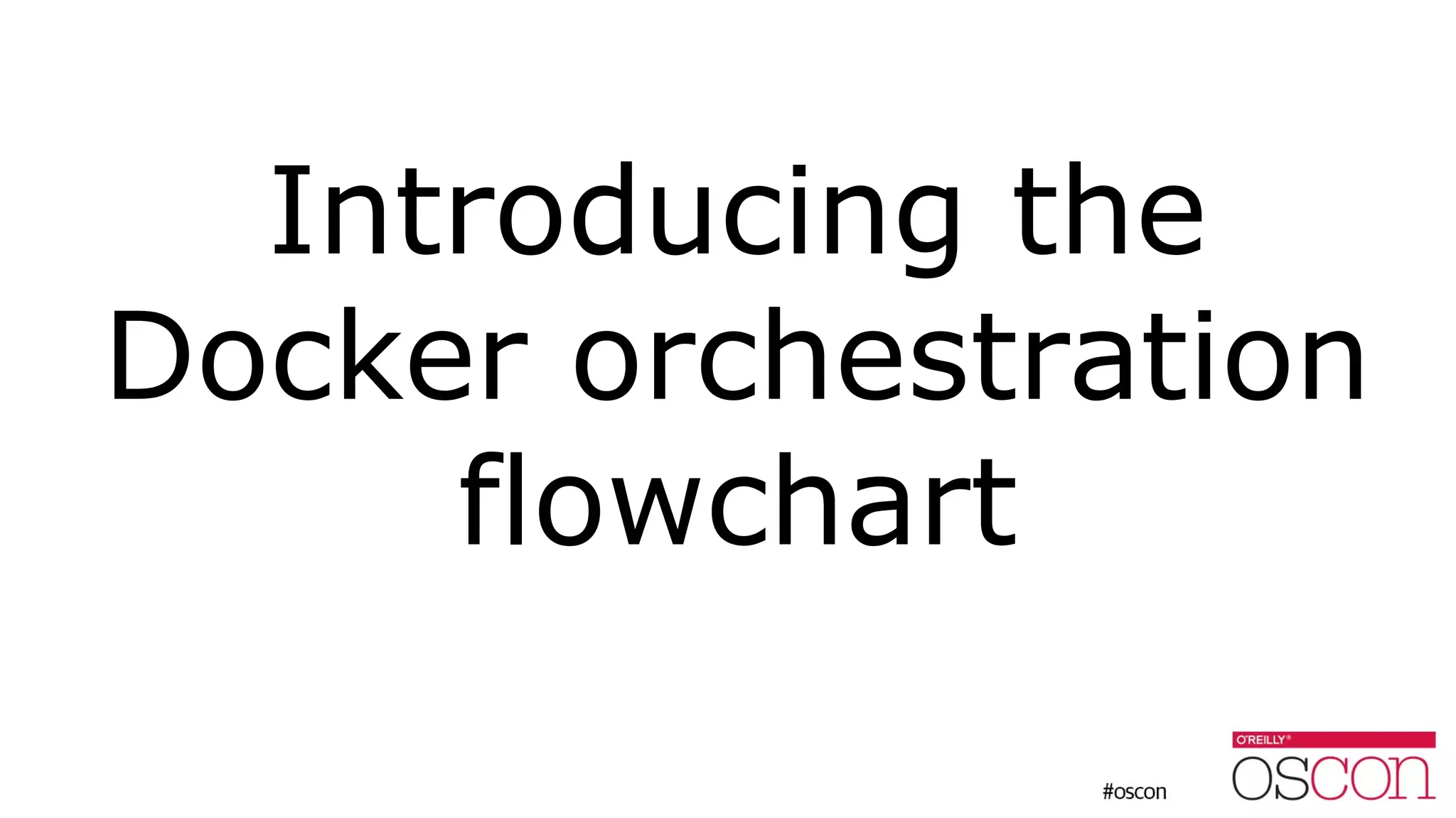 Introducing the
Docker orchestration
flowchart
 